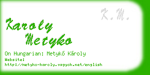 karoly metyko business card